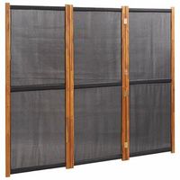 biombo divisor de 3 paneles negro 210x180 cm vidaxl