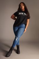 yours for good jeggings indigo desgarrados jenny mujer curvy y tallas grandes yours for good