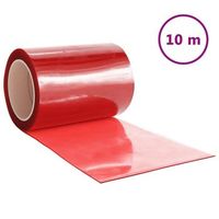 tira de cortina para puertas pvc rojo 300x26 mm 10 m vidaxl