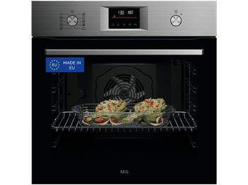 Horno - AEG GU5PB43FSM, Multifunción, Pirolítico, 72 l, Función Grill, 60 cm, INOX Antihuellas