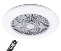 aigostar ventilador de techo con luz silencioso ventilador con luz lampara led con temporizador funcion de memoria ajuste de brillo y temperatura de color motor dc ahorro de energia blanco