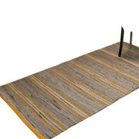 alfombra de yute con detalles de algodon palena 180x240 mostaza
