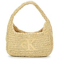 calvin klein jeans bolso bold ck raffia sm shoulder bag para mujer