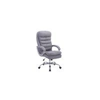 silla de oficina giratoria regulable en tela gris