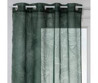 cortina atmosphera voilage debo poliester verde 140 x 240 cm