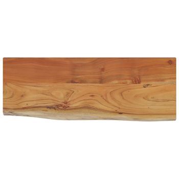 Estante Pared Rectangular Madera Acacia Borde Vivo 80x30x2,5 Cm