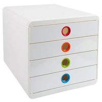 set de cajones para escritorio con 4 cajones blanco exacompta
