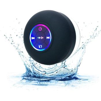 Altavoces Autrucker Bluetooth Portátil IPX4 con micrófono y luz LED