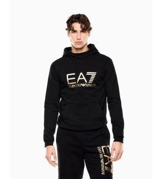 EA7 para hombre. 7M001413_AF22266 Sudadera Core Identity negro (3XL), Casual, Algodón