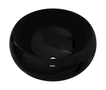 Vidaxl lavabo redondo de cerámica negro 40x15 cm