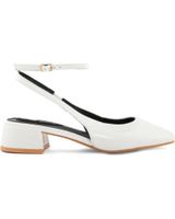 de fashion attitude zapatos slingback fashion attitude fam9921 blancos con tacon bajo white