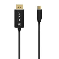 cable conversor aisens usb-c a displayport 8k 60hz 18m negro