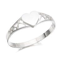 silver heart ring - f5561-m