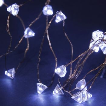 50 Solar Copper Wire Diamond Lights