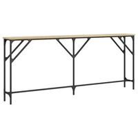 mesa consolamesa de entradamesa auxiliar madera de ingenieria roble sonoma 180x23x75 cm