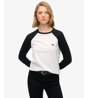 superdry para mujer w6012254a camiseta essential logo baseball negro l casual algodon manga larga
