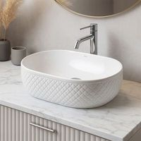lavabo sobre encimera rea oktawia white oval