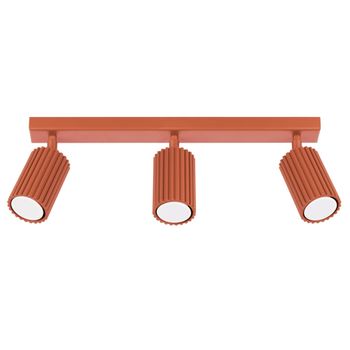 Lámpara de techo ocre rojo aluminio alt. 45 cm