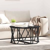 vidaxl mesa de cafe roble negro 80 x 80 x 42 cm