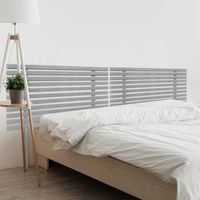 dhome cabecero de madera reciclada dm para camas de 180 estilo japones con patas dual dividido en 2 piezas cama palet herrajes incluidos 180cm dual espigas gris