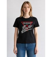 guess para mujer w5yi40i3z14 camiseta triangulo con perlas negro s casual poliester manga corta