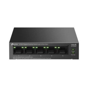 Switch TP-Link LS105GP 4xGB PoE+ 1xGB 65W para redes profesionales