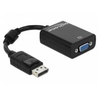 delock 61848 adaptador displayport 12 macho a vga hembra negro