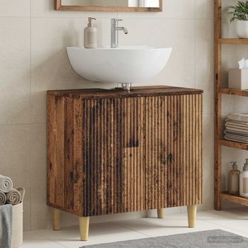 Vidaxl Mueble De Lavabo Para Baño Arnhem Madera Envejecida
