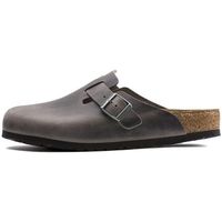 birkenstock zuecos boston oiled leather iron grey para hombre