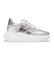 wonders para mujer a-3622 zapatillas zenit plateado 42 piel plata 3 a 5cm cordones casual