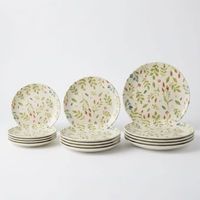 vajilla completa 12 piezas ceramica stoneware para 4 personas vajilla bouquet con diseno floral apta
