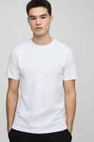 hombre camiseta basica ajustada blanco