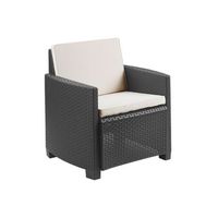 pack de 2 butaca convertible en sofa exterior 63x58x74cm  hausbed  siracusa  gris-antracita  cojines incluidos