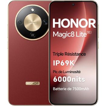 Teléfono - HONOR Magic 8 Lite 5G Smartphone, Versión UE, 8GB+256GB, 8GB+512GB, 7500mAh, 6.79 