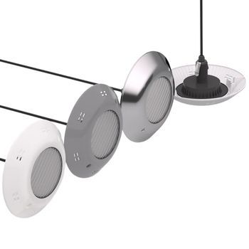 Proyector Led Plano Piscina 18w 6000k Ip68 1800 Lúmenes Fácil Instalación Discreto - Gris