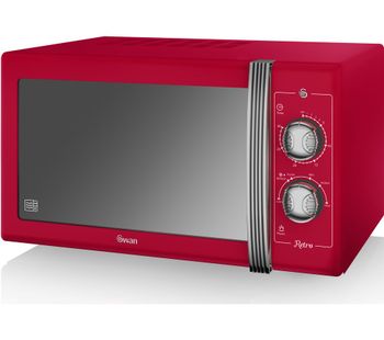 SWAN Retro SM22070RN Solo Microwave - Red, Red