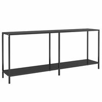 mesa de consola vidrio templado negro 180x35x755 cm vidaxl