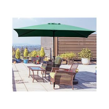 Sombrilla Rectangular Verde Con Manivela 290x190 Ub006d