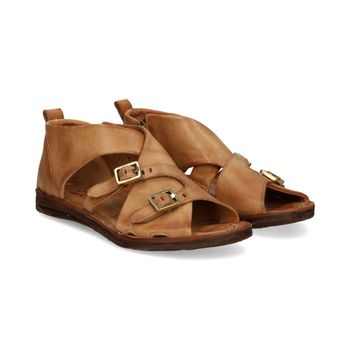 A.s.98 Sandalias Planas Mujer - Marrón Talla 38