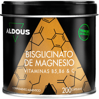 aldous bisglicinato de magnesio con vitamina c b5 y b6 200 capsulas