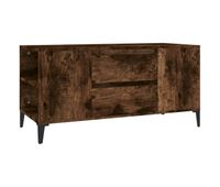 mueble tv - mesa de tv madera contrachapada roble ahumado 102x445x50 cm
