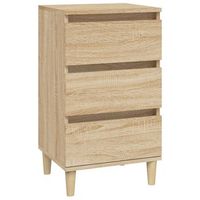 mesita de noche mesilla madera contrachapada roble sonoma 40x35x70 cm