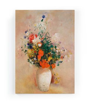 Lienzo 60x40 impresión jarrón de flores