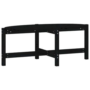 Mesa De Café - Mesa De Centro De Madera Maciza De Pino Negro 118x63x45 Cm
