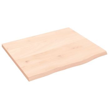 Encimera De Baño Madera Maciza Sin Tratar 60x40x6 Cm