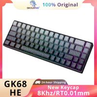 skyloong gk68 he teclado magnetico 8khz 65 teclado para juegos de perfil bajo gatillo rapido rgb led pbt teclado para jugadores para pc