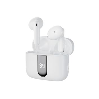 Blackbyte by pedro buerbaum zenith pro auriculares bluetooth - cancelacion de ruido enc/anc - alcance 15m - control tactil - color blanco