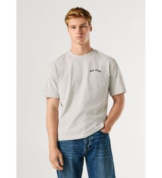 Pepe Jeans para hombre. PM5010319 Camiseta Gideon gris claro (XL), Casual, Algodón, Manga corta