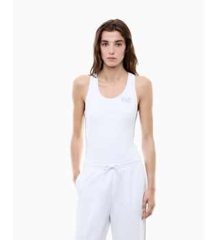 EA7 para mujer. 7W001148_AF12625 Body de tejido técnico Natural VENTUS7 blanco (L), Casual, Homewear, Poliamida, Sin mangas / Tirantes
