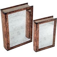 set 2 cajas libro natural y blanco